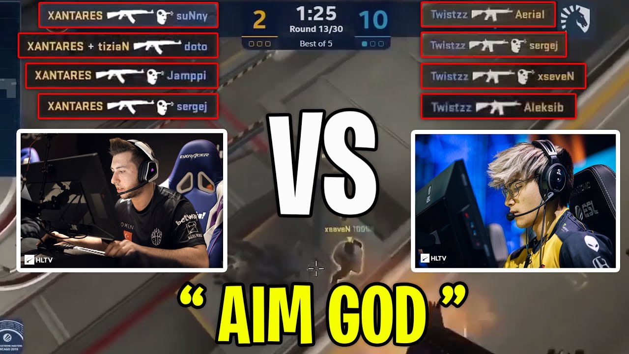 XANTARES VS TWISTZZ - WHO IS THE AIM GOD ??? - CS:GO HIGHLIGHTS