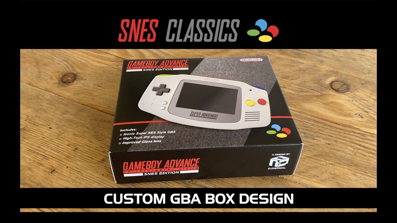SNES Classics Custom Game Boy Advance Console Box Design by DJNermal