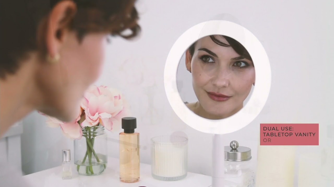 Solana Mini LED Ring Light Mirror by Eleganze on QVC