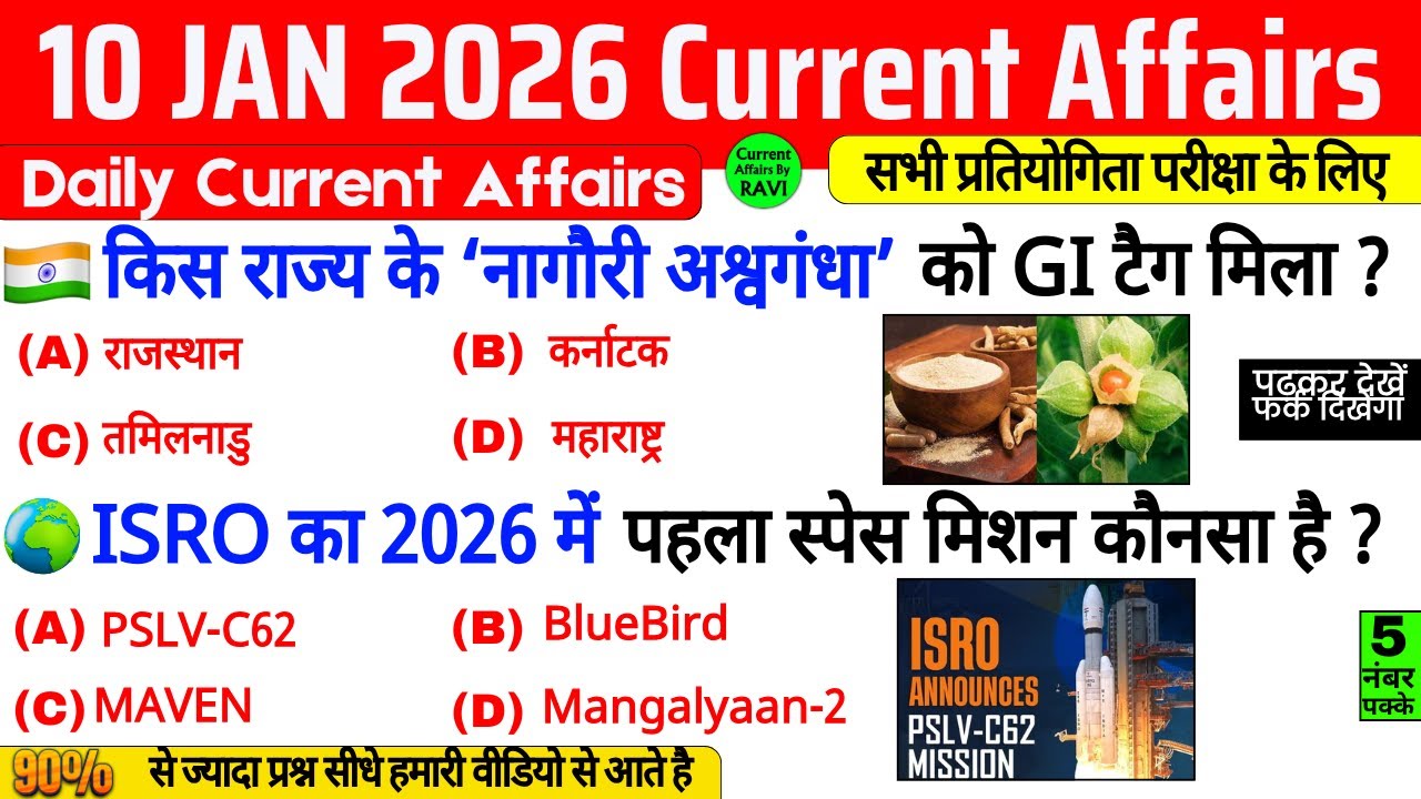 10 January 2026 Current Affairs | Daily Current Affairs 2026 | Current Affairs 2026 Jan