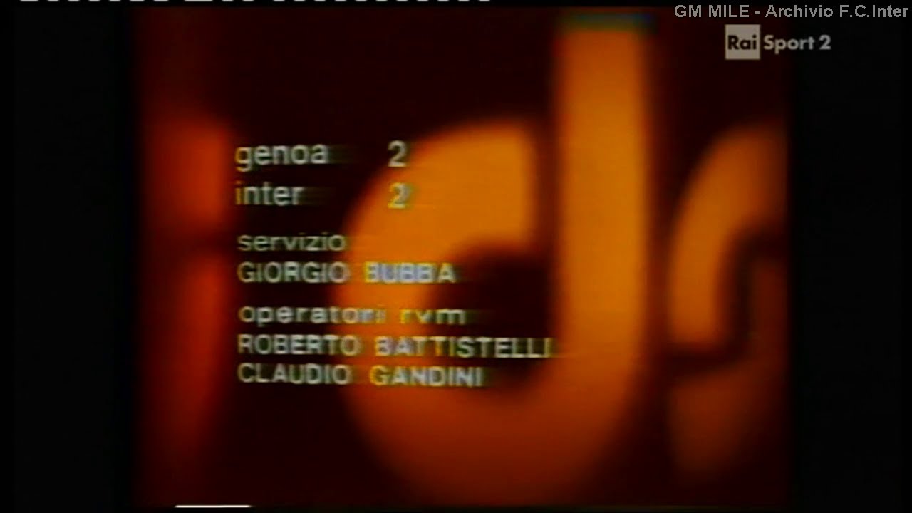 1976-77 (21^ - 20-03-1977) Genoa-INTER 2-2 [Bertini,Ghetti,Pruzzo,Fedele] Servizio D.S.RaiSport2