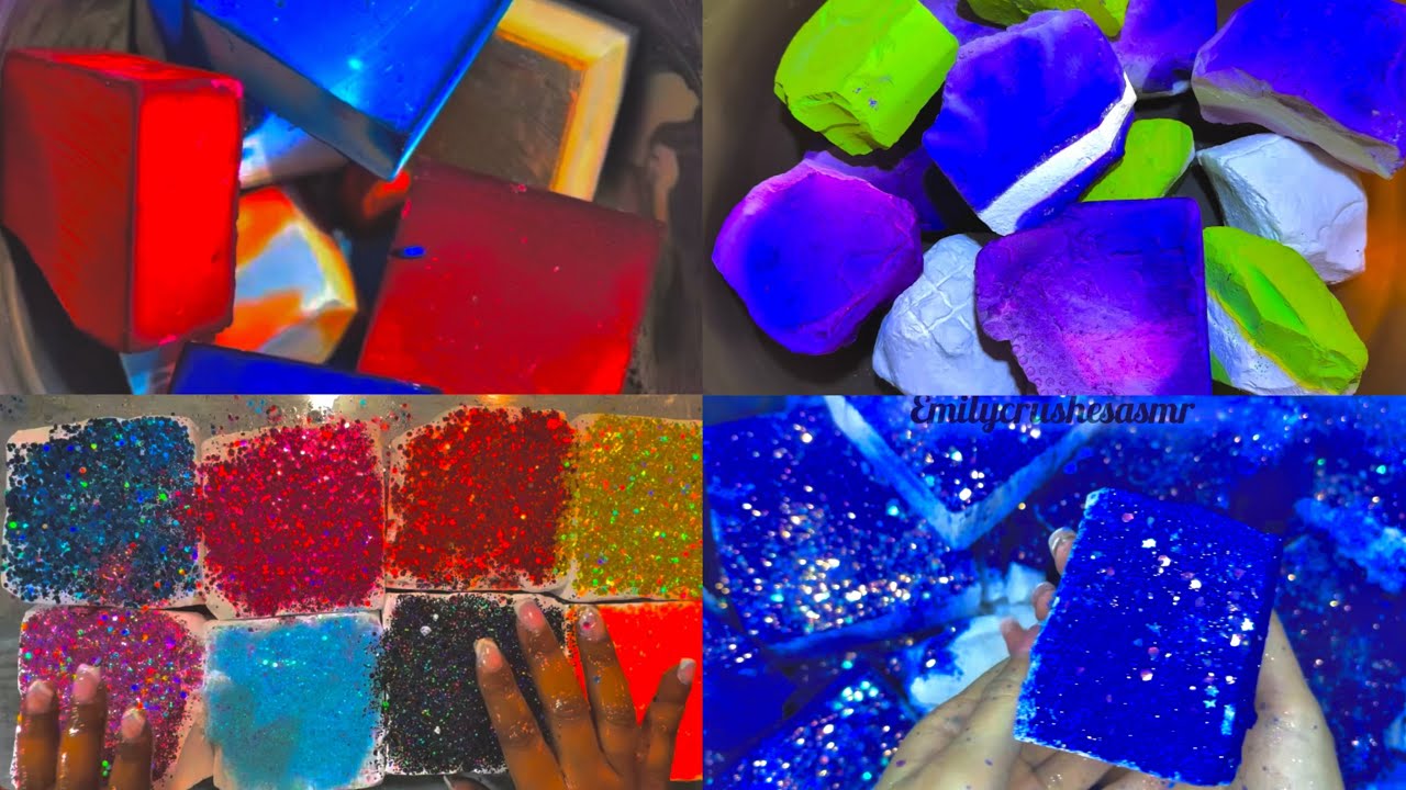 bsn dusty dyed gym chalk blocks | dusty dyed gymchalk edit | crunchy dusty asmr edit | crispy jumbo