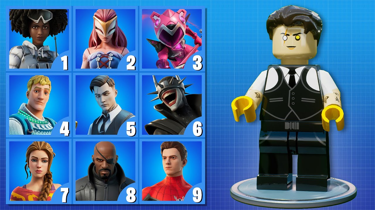 FORTNITE CHALLENGE PART #38 - GUESS THE SKIN BY THE LEGO.