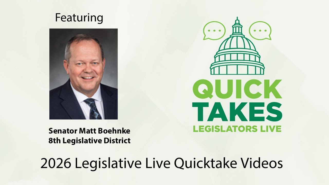 Senator Matt Boehnke checking in after week 3 during the 2026 Legislative session.