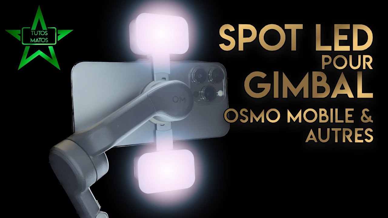 DJI OSMO MOBILE et stabilisateurs, mettre de la lumière : Fotorgear Magnetic Fill Light