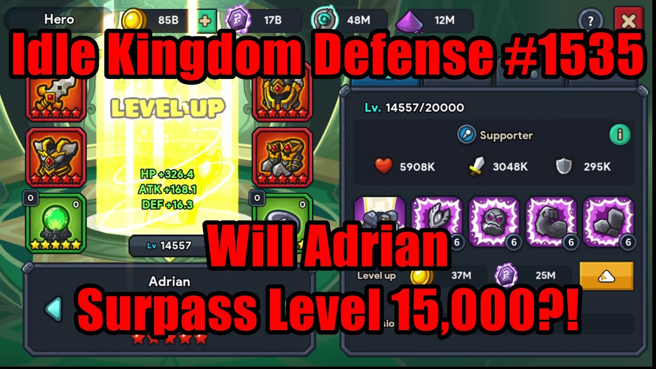 Idle Kingdom Defense #1535 - Сможет ли Адриан превзойти 15 000-й уровень?! #IdleKingdomDefense