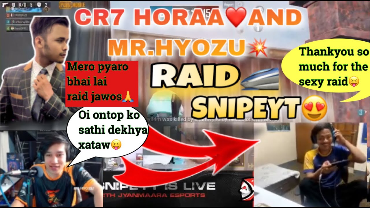CR7HORAA & MR.HYOZU💥 RAIDS SNIPEYT ON 20K🎉SPECIAL FACECAM || SNIPEYT REACTION😝❤️|| - PasangV2
