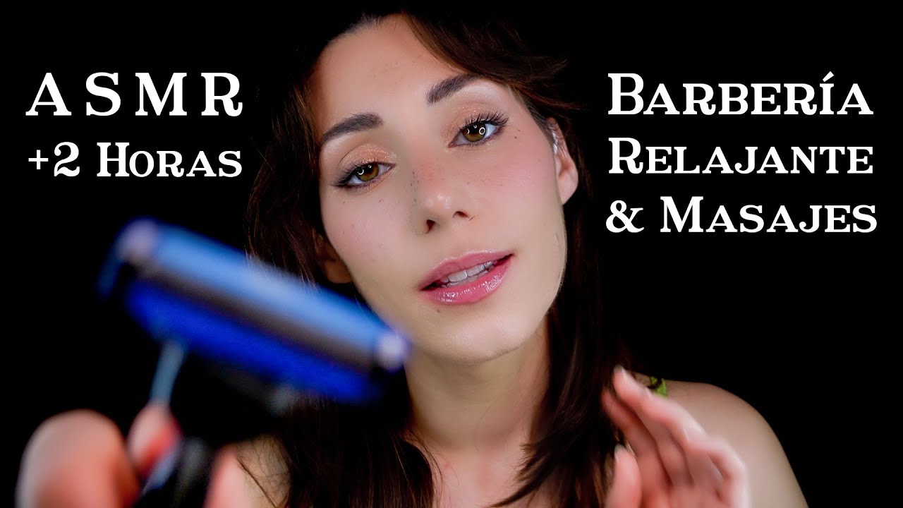 ASMR BARBERÍA NOCTURNA 2HORAS 💤 Lavo, Peino y Corto Pelo y Barba 🪒 Masaje Capilar 🧼 Roleplay Español