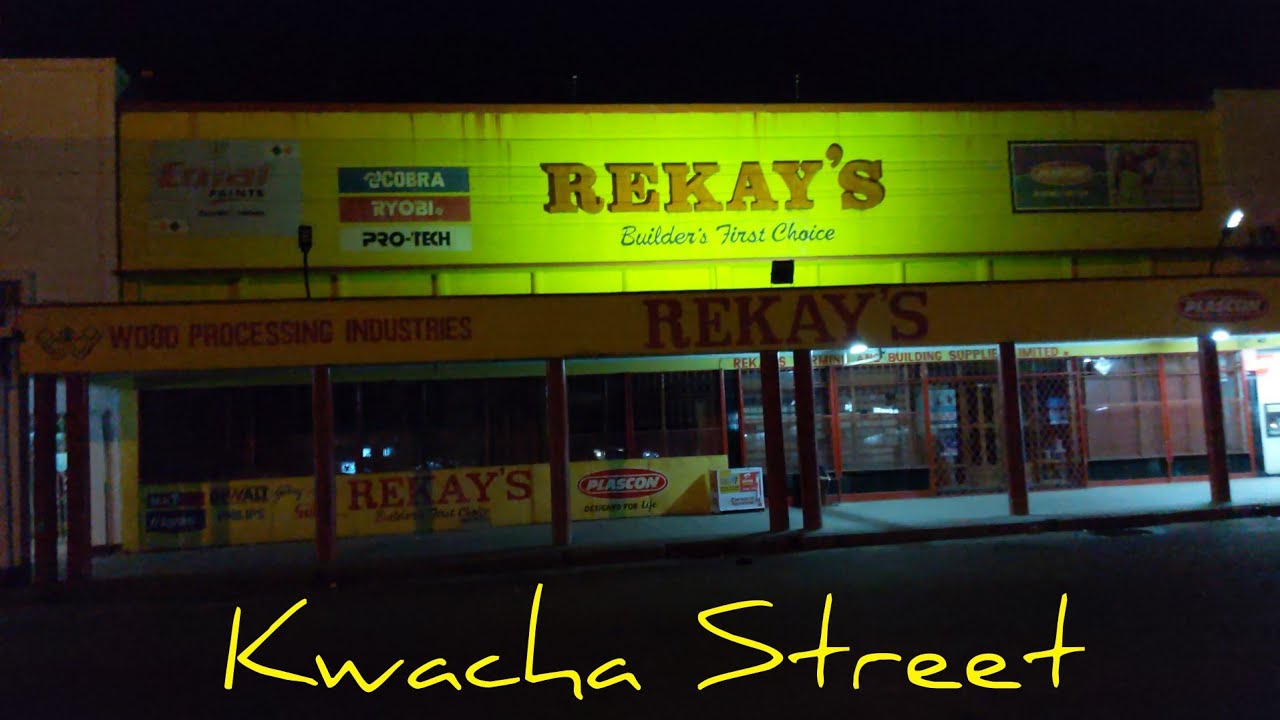 Chingola CBD - Kwacha Street at night