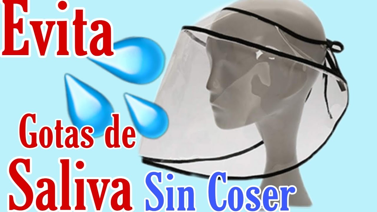 Como hacer una careta o protector facial o máscarilla de protección barata y sin coser