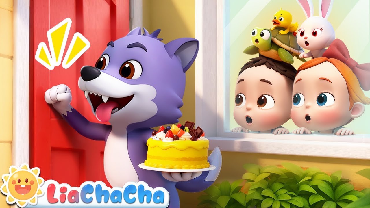 Knock Knock, Big Wolf at the Door | Learn Animals | Nursery Rhymes & Kids Songs | LiaChaCha