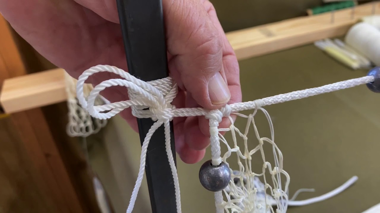 Making Cast Nets / Part 4a Hanging the Lead Line 3’ Net