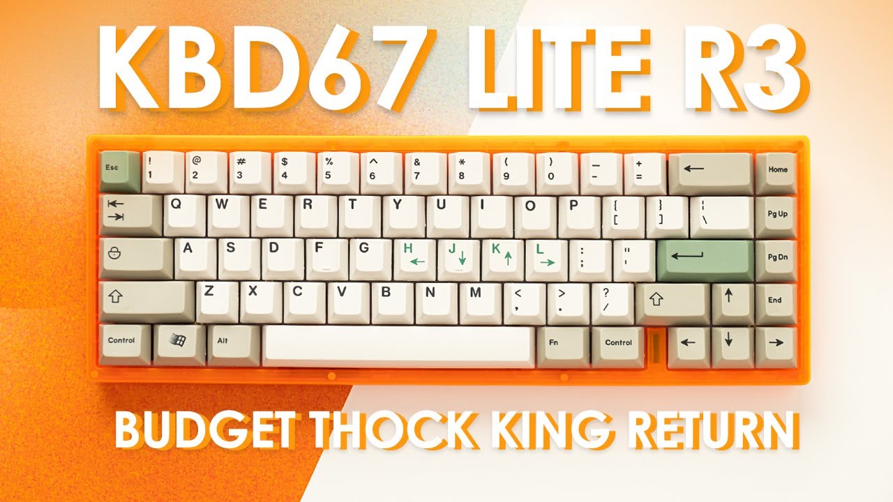 Budget Thock King Return - KBD67 Lite R3 Unboxing , Build , Typing Sounds w/NK Cream switches