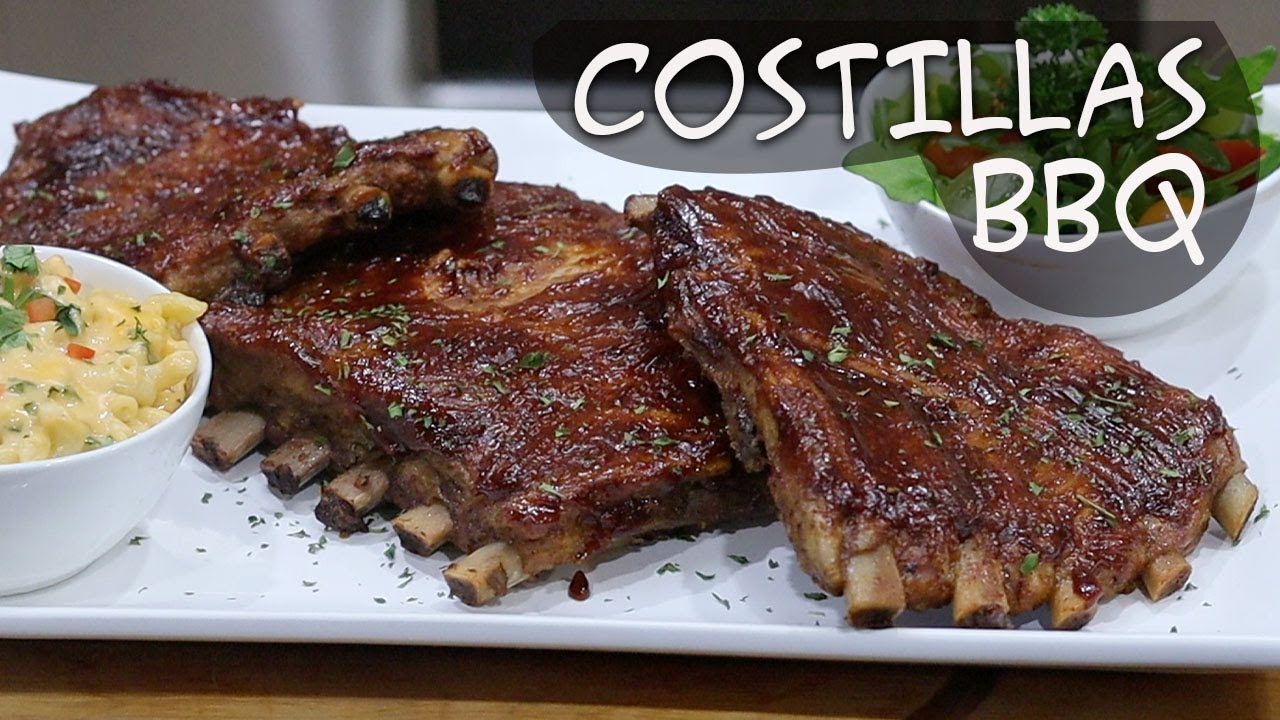 costilla de cerdo bbq al horno exquisita 🏆