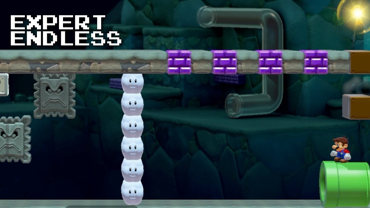 Expert Endless: ключ разработчика сделал уровень длиннее? (Mario Maker 2, Switch 2)