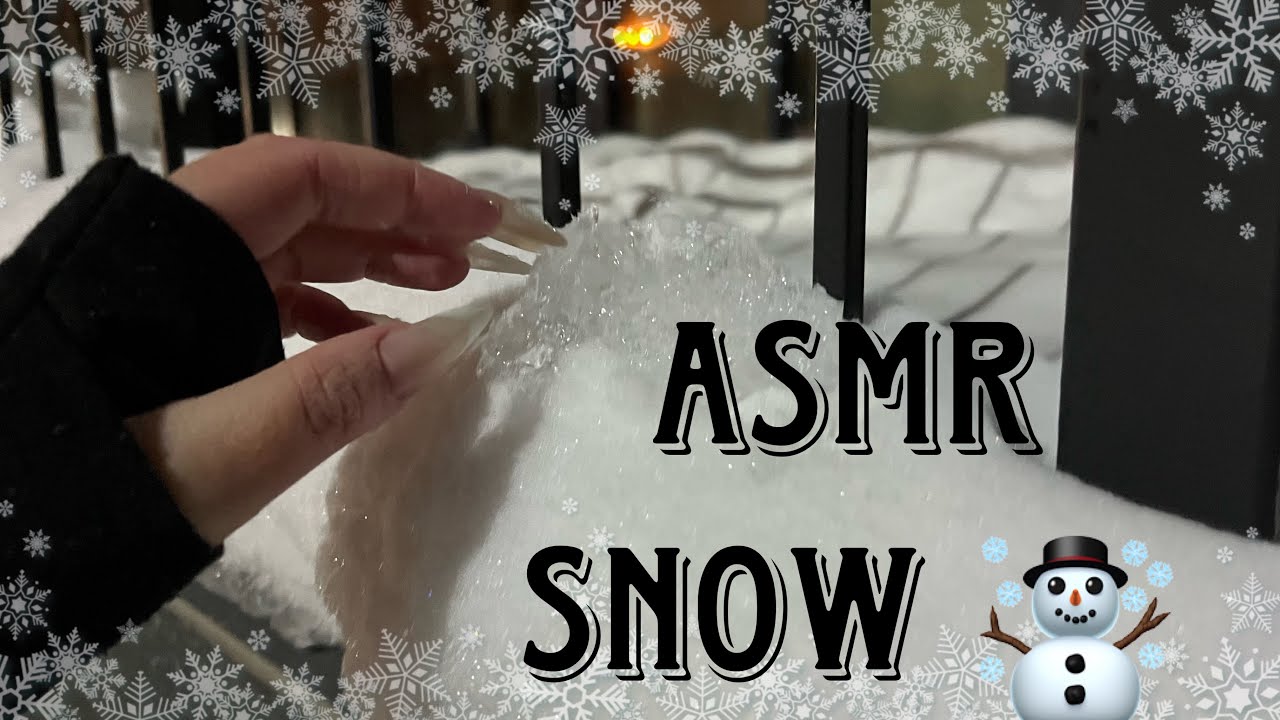 ASMR on a winter street | tapping and carding of snow and ice | relaxes