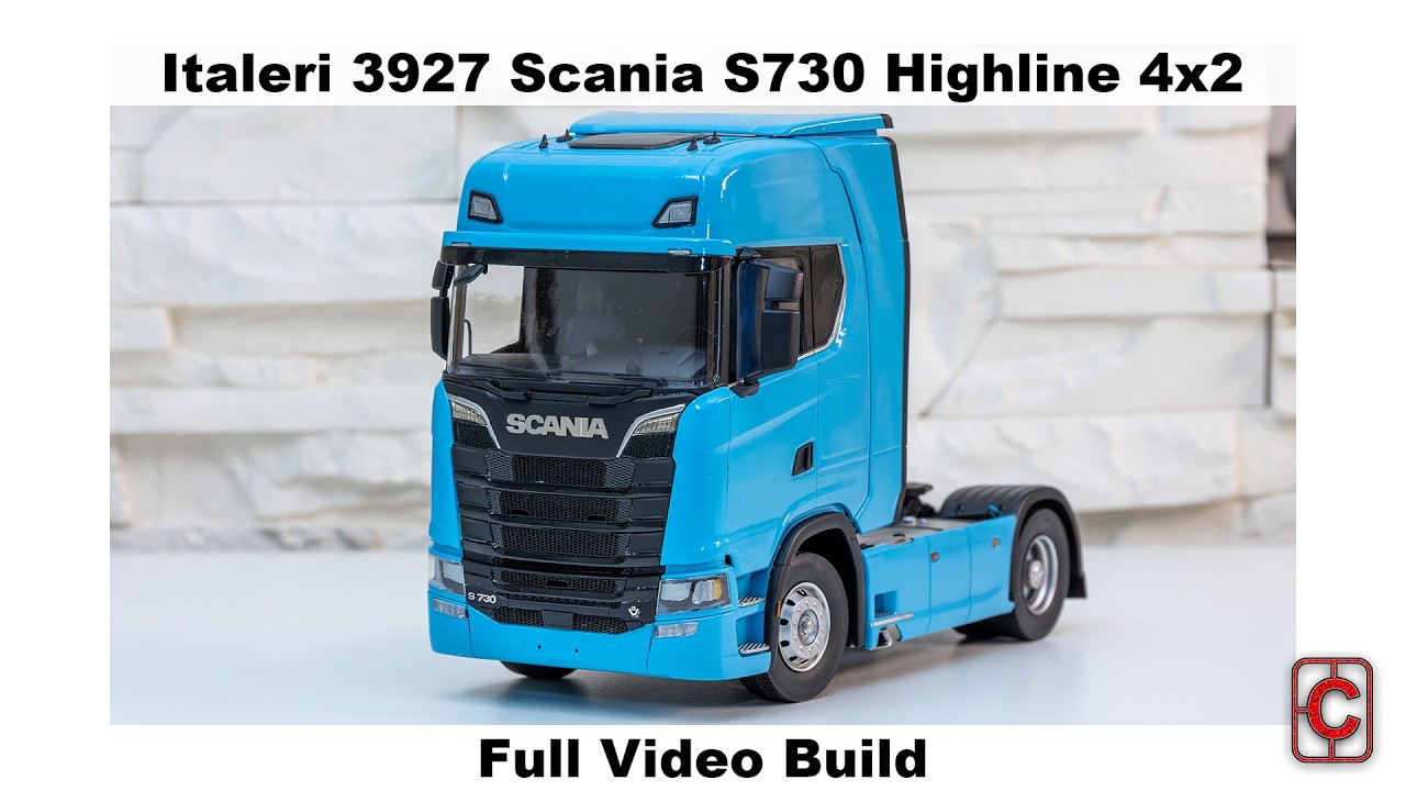 Полное видео сборки | Italeri № 3927 Scania S730 Highline 4x2 | Английский | Масштаб 1/24