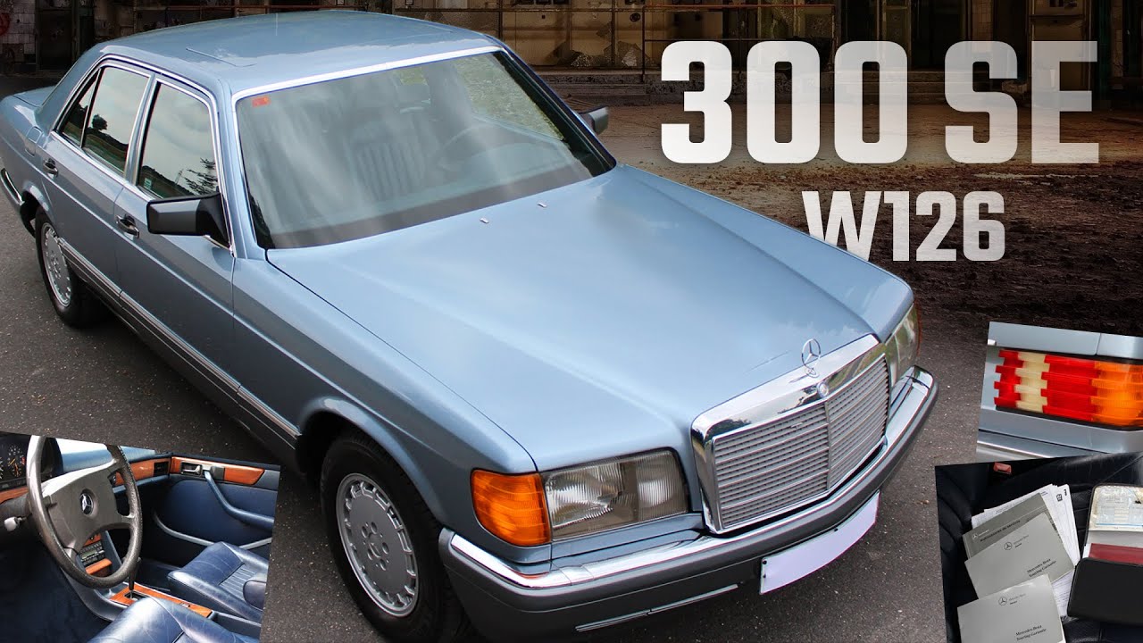 Mercedes w126 S-Klasse 300 SE (1986) Automatik Leder Klima, Oldtimer Diamantblau Metallic 355U #w126