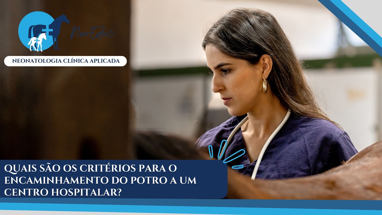 Quais são os critérios para o encaminhamento do potro a um centro hospitalar?