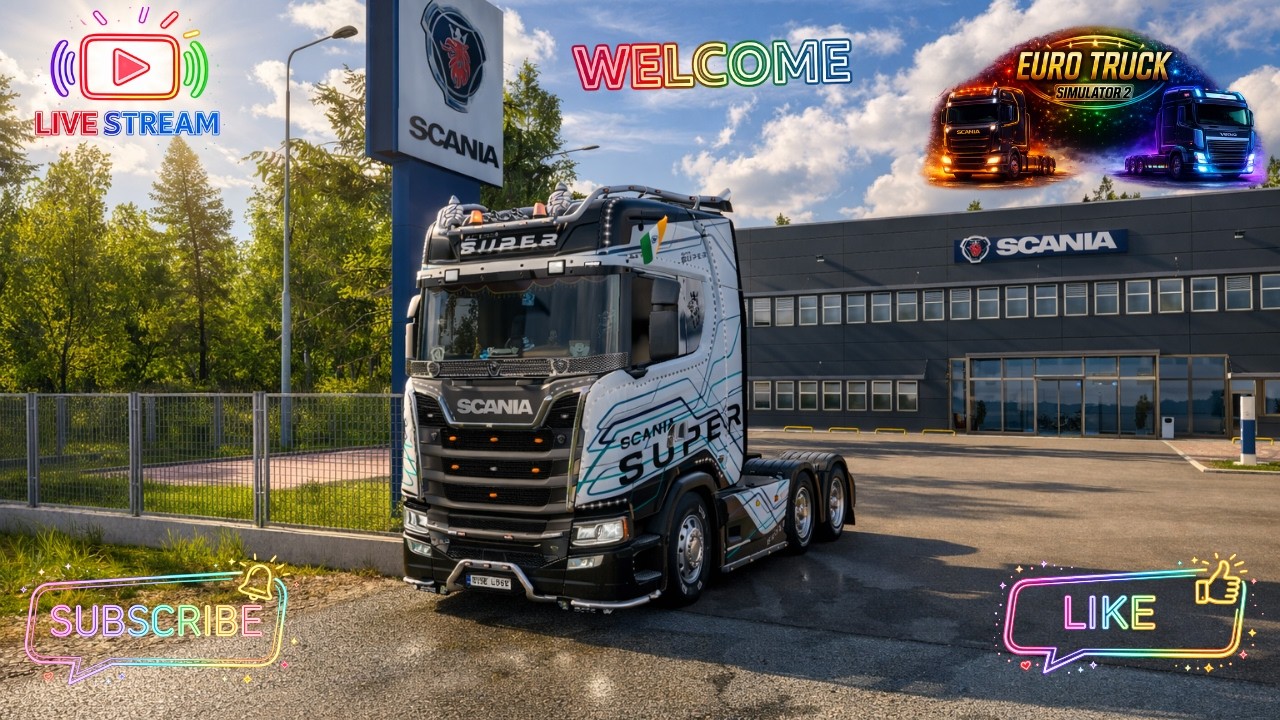 LIVE ETS2 | playing- SCANIA-S| ETS 1.58 | Scania R & S Update | | DAY-1🚚🚛😊