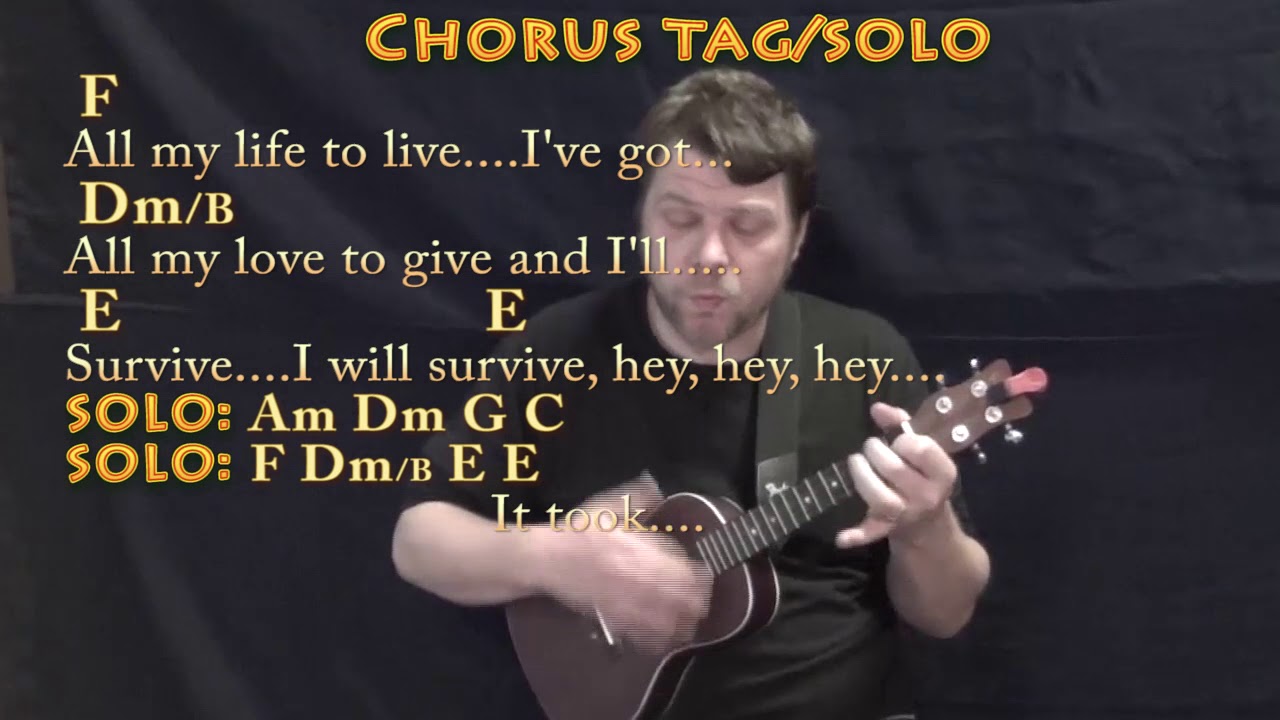 I Will Survive (Gloria Gaynor) Ukulele Cover Lesson with Chords/Lyrics #iwillsurvive #ukulele #cover