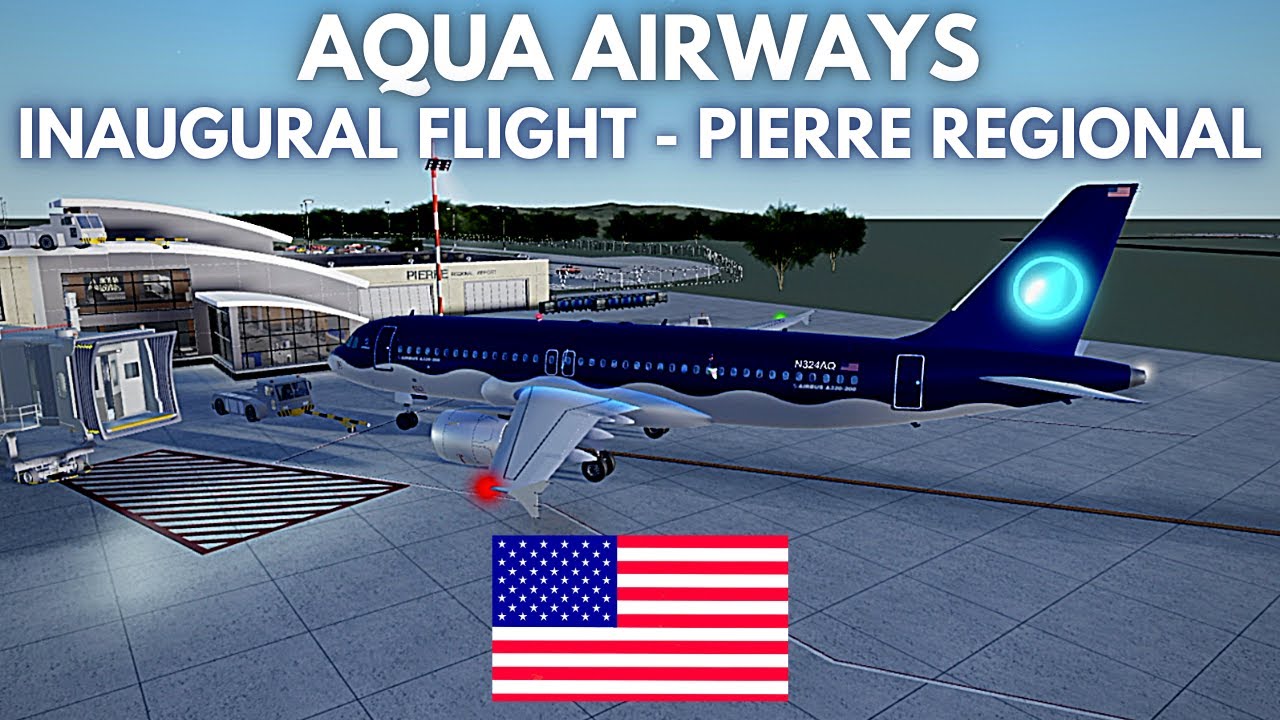 INAUGURAL FLIGHT With Aqua Airways - Pierre Regional Airport - A320neo - 15th July 2023