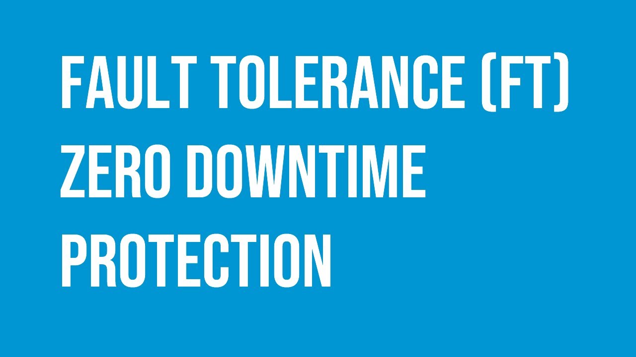 VMware Fault Tolerance (FT) zero downtime protection for critical VMs.