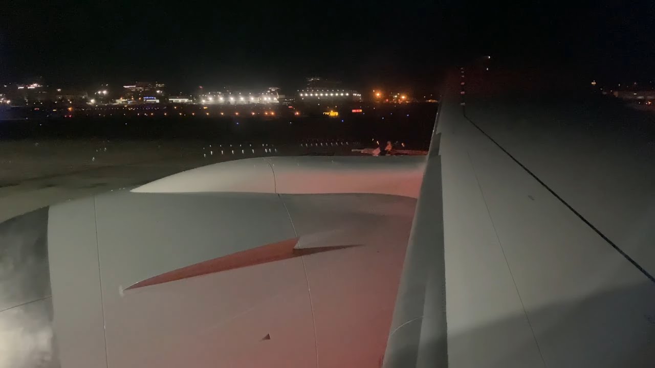American Airlines 787-8 pushback, taxi, and takeoff from Los Angeles (LAX)