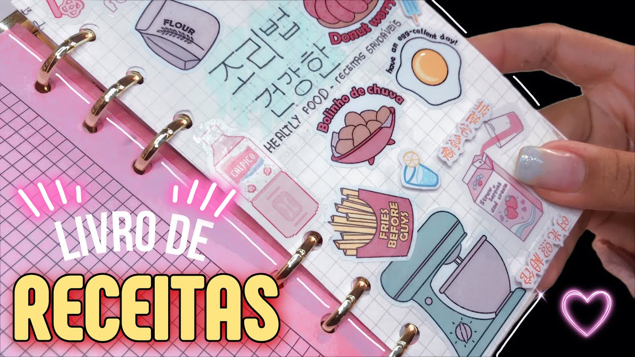 BUJO WITH ME | estilo study vlog | livro de receitas  | ASMR ✨🥞
