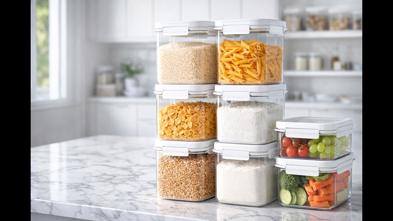 Airtight Kitchen Storage Containers Set Review | #KitchenAccessories #HomeOrganization #FoodStorage