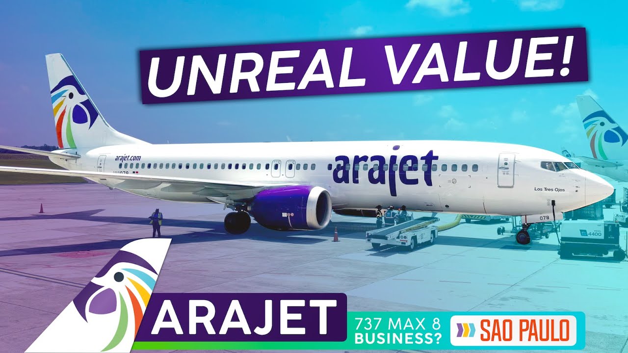 TRULY Great Value! · ARAJET 737 'Business Class' 🇩🇴 Santo Domingo to Sao Paulo  🇧🇷 Comfortable Too!