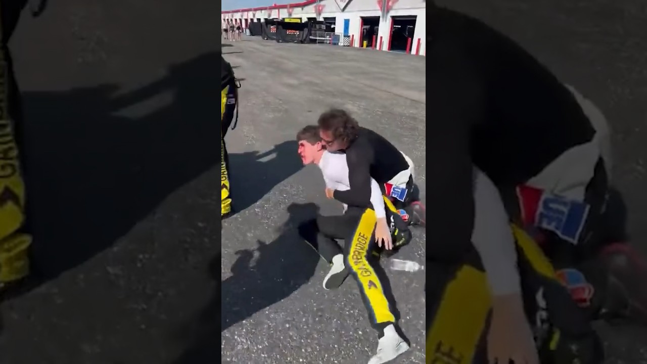 Nick Sanchez and Matt Crafton in NASCAR Brawl #nascar #racing #nascarshorts