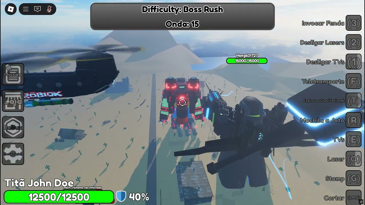 john doe titan & Titan Noob Wars vs Boss Rush