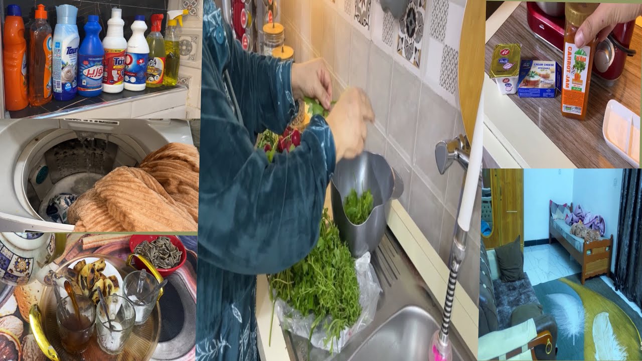 عمي خلي يشدولنه خطورة على التنظيف با الشتا روتين تحفيزي ريوك طبخ غسل هدوم تنظيفات عميقة للبيت❤️