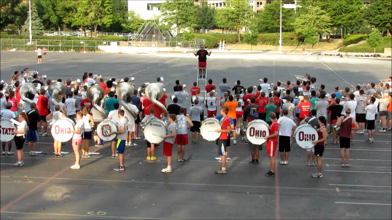 Ohio State University Marching Band Summer Session Music Practice 7 12 2012