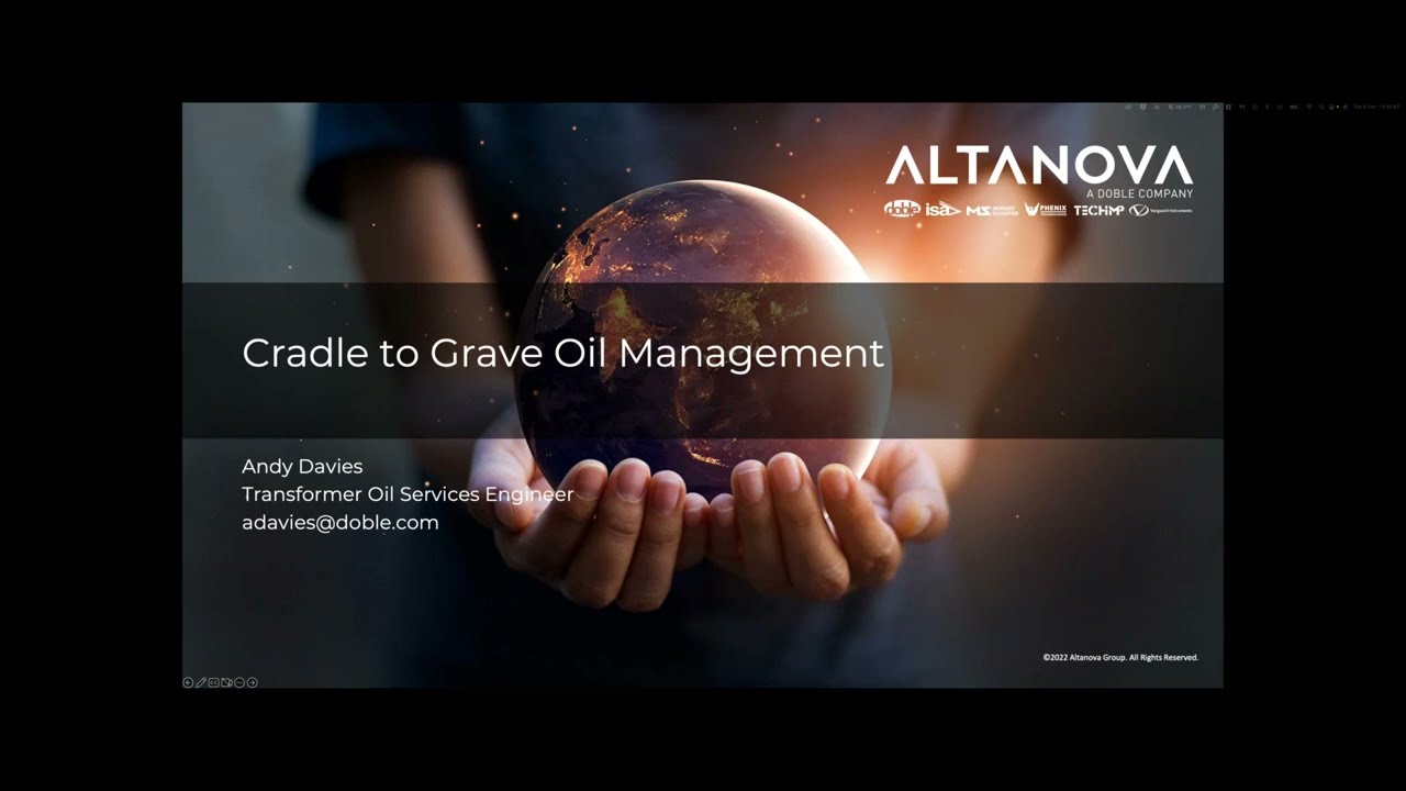 Altanova a Doble company Webinar - Cradle to Grave Oil Management