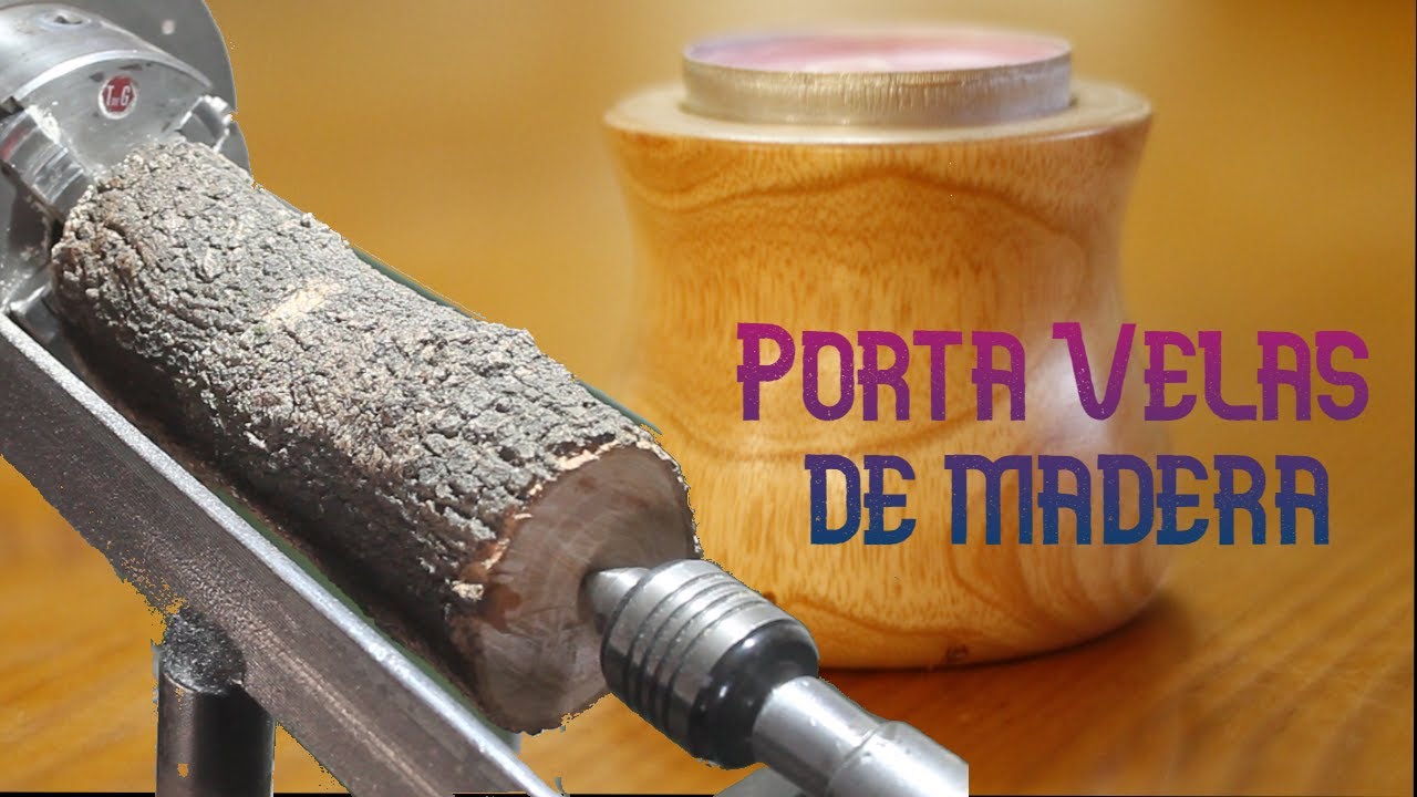 Porta velas decorativos en madera de Fresno