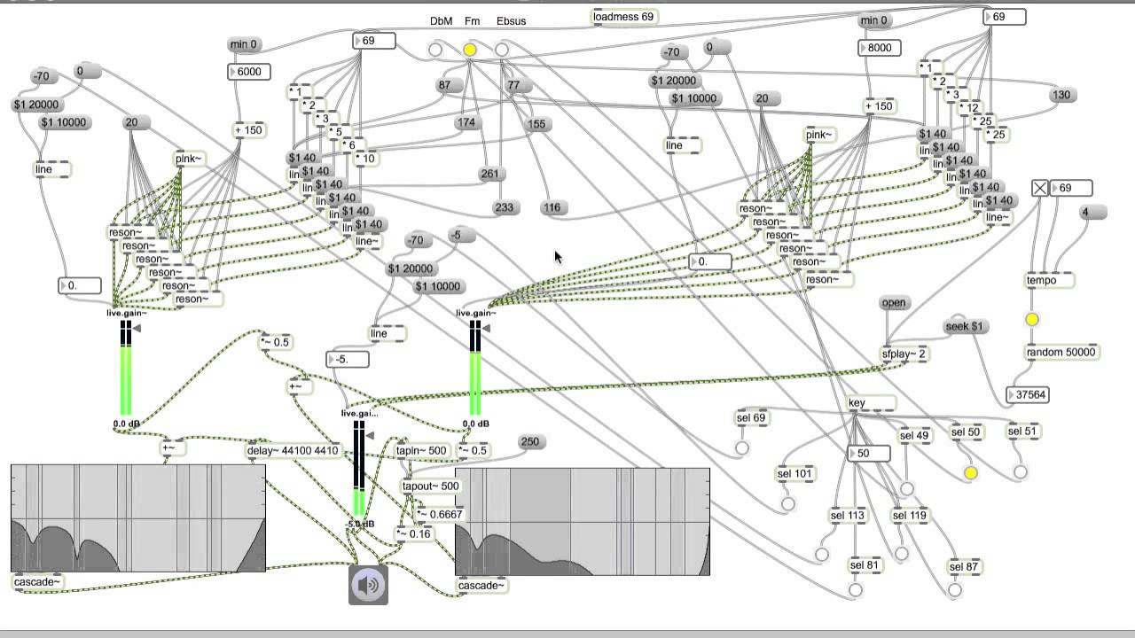 Max MSP - Spectral Drone & Piano Seek