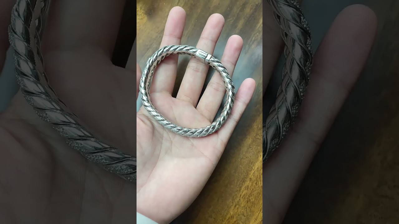 #jewelry #platinumjewelry #diamond bracelet #silver bracelet #platinum bracelet #horsewhip bracelet