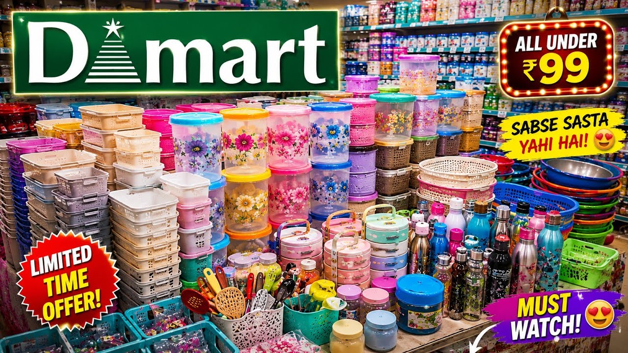 🤩 D MART 2026/Cheapest priceClearance sale all kitchen steel household items! 80%off, new variety,
