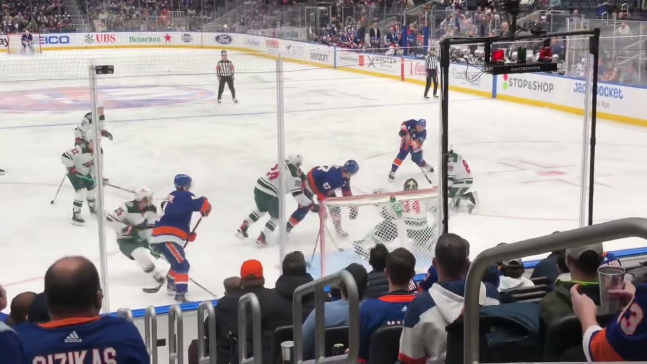 Mat Barzal breaks Jonas Brodin&rsquo;s Ankles with crazy dekes January 30 2022 Wild at Islanders UBS Arena