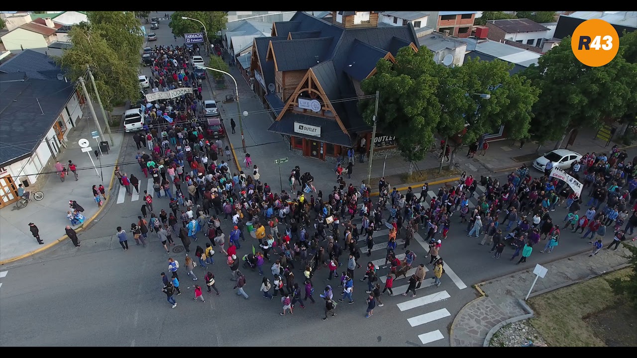 Nueva marcha del No a la Mina en Esquel desde el dron