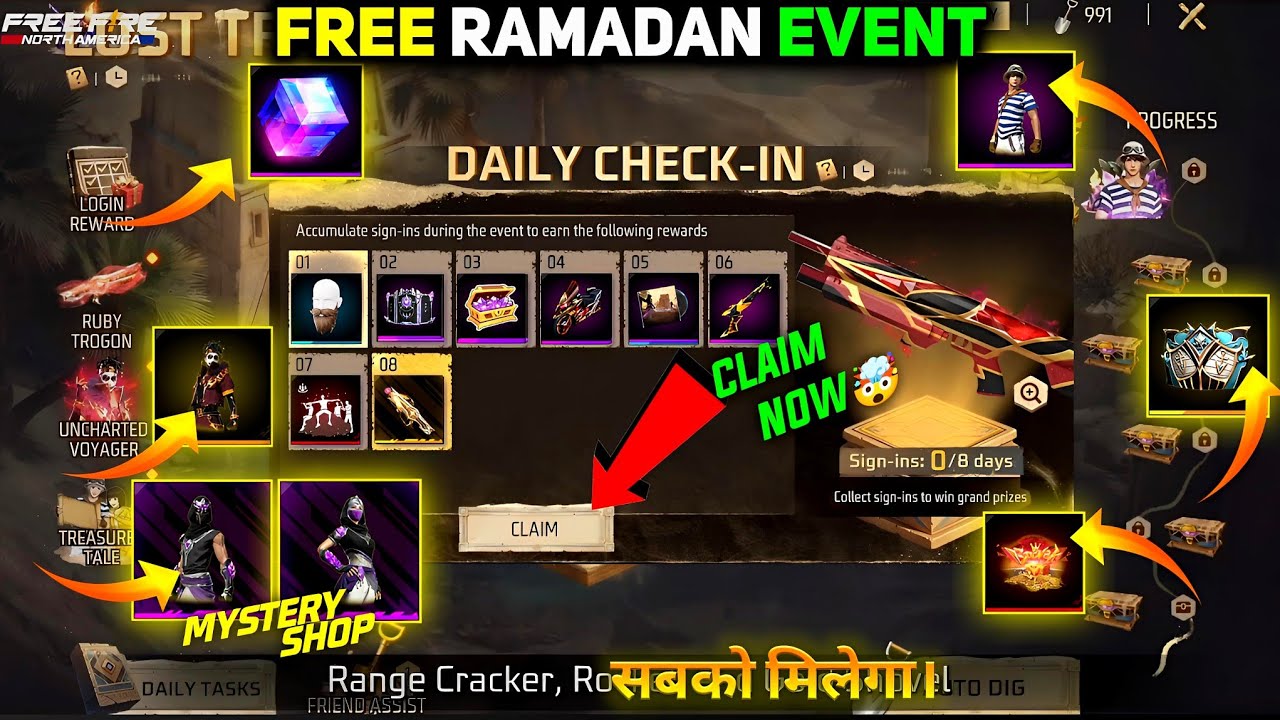 Ramadan Treasure Event Free 😱 | How To Complete Ramadan Event🤩| Free Fire New Event | Ff New Event