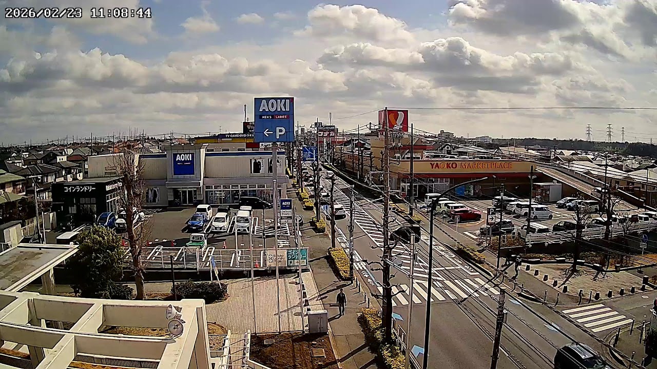 千葉県千葉市緑区おゆみ野中央バザール通りライブカメラ Chiba Chibashi Live camera.world.cam