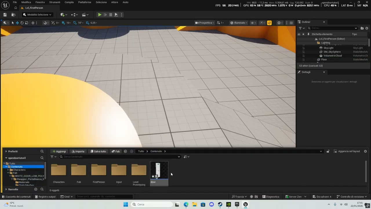 OPEN A DOOR TUTORIAL UE5.1+