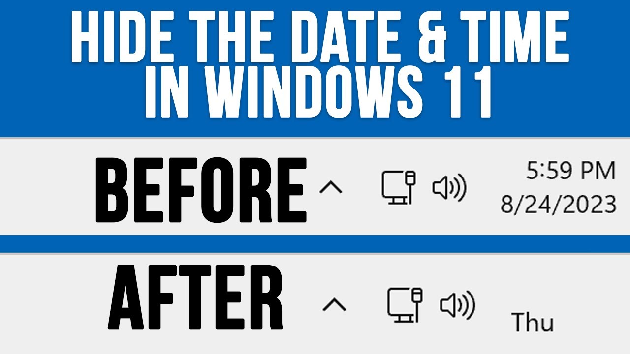 How to Hide the Date and Time on the Windows 11 Taskbar