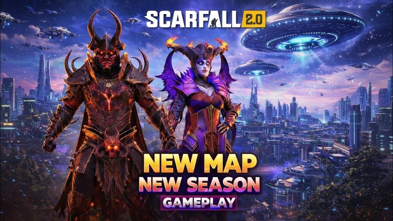 SCARFALL 2.0 New Map Gameplay 😱 | UFO Mystery | New Season Full Gameplay 