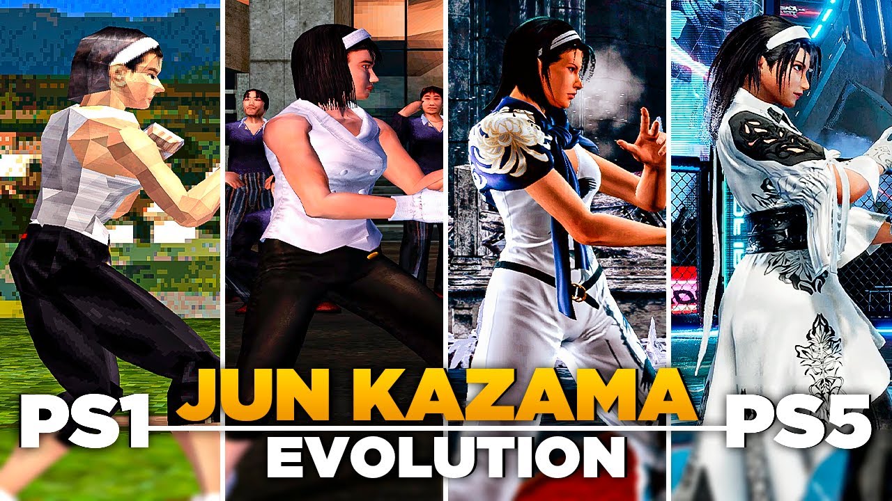 Evolution of Jun Kazama in Tekken Games (1995 - 2024 | PS1 - PS5)