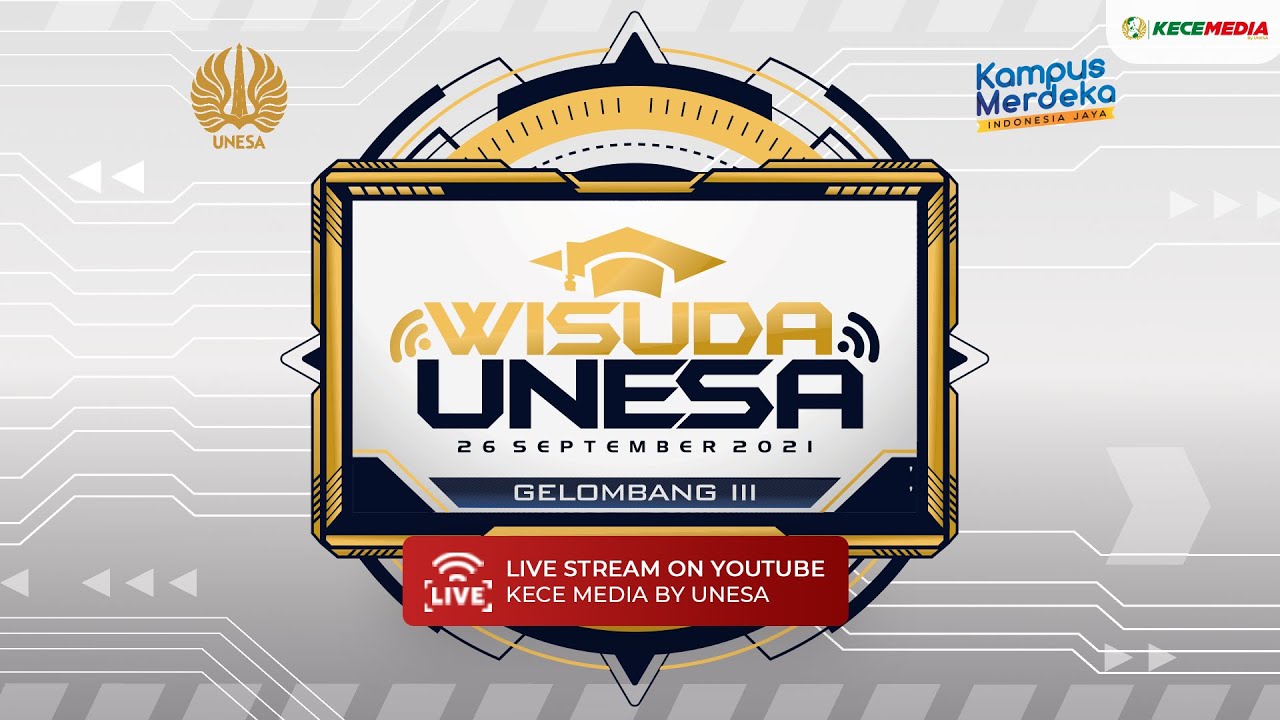 WISUDA ONLINE UNIVERSITAS NEGERI SURABAYA GEL. 3