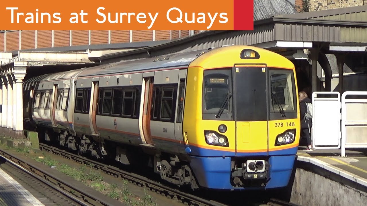 London Overground Windrush Line Trains At Surrey Quays